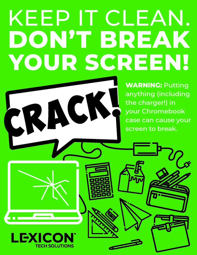 Dont Break Your Screen Flyer